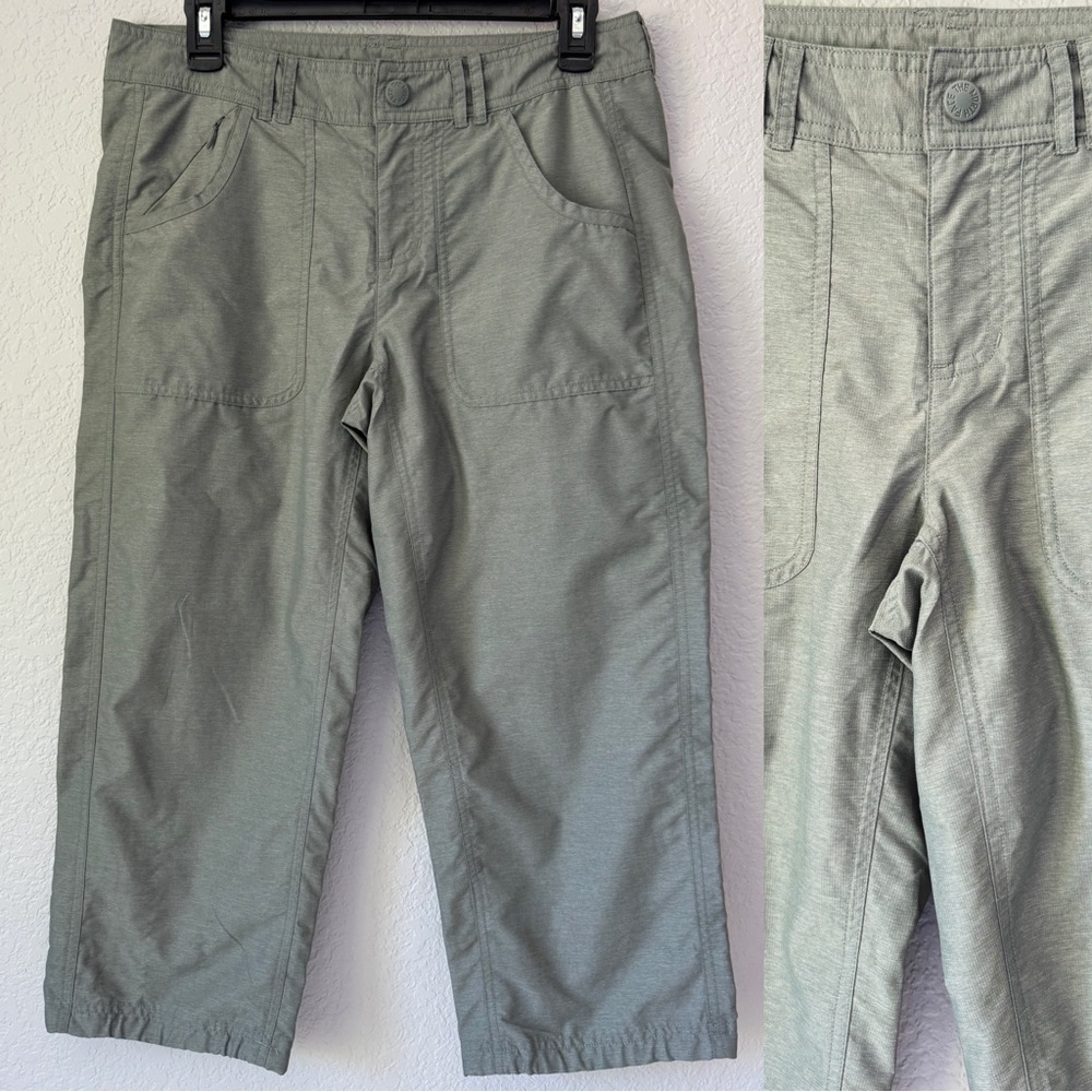 The North Face Horizon Pants‎ Women 6 Gray Nylon Capri Hiking Outdoor Camping